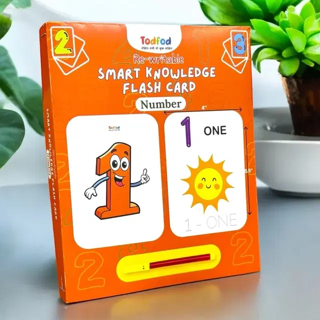 TodFod Re-Writable Numbers Smart Knowledge Flash Cards For Kids