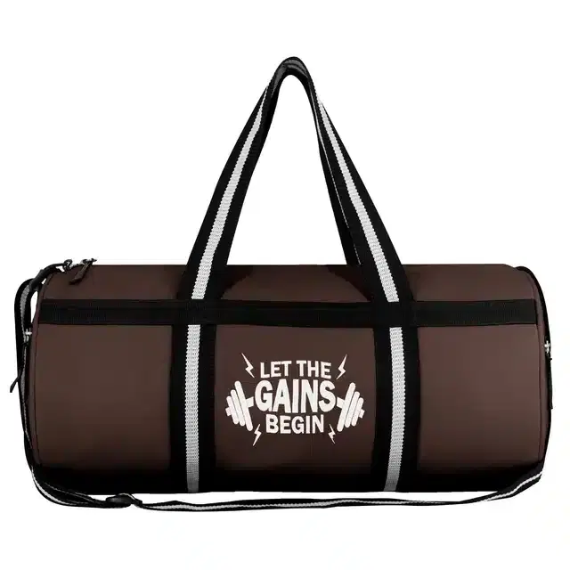 PU Duffle Bag for Men, Brown