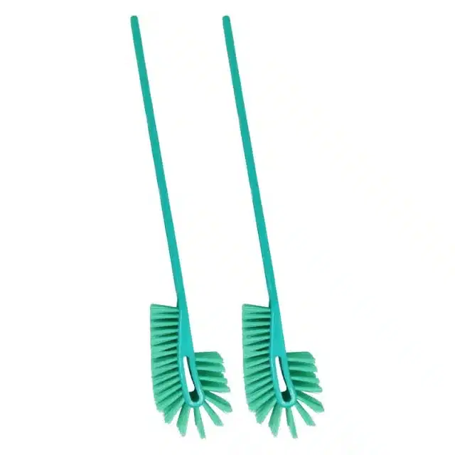 Plastic Long Handle Toilet Brush, Multicolor, Pack of 2