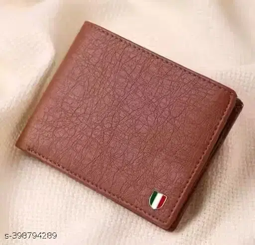 Mens Wallets Solid PU Brown(Free Size)