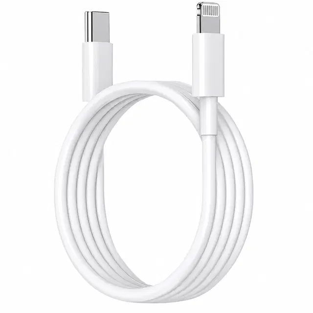 Lightning Cable 6 A 1 m Original quality 20 W PD Fast Charging USB C  [Compatible with iPhone  /14 Pro Pro Max, C to Lightning cable, White, One Cable]