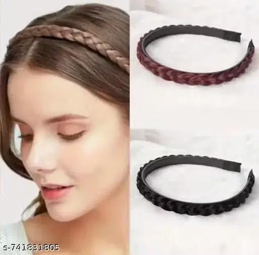 Hair Bands for Women, Pack of 2 (Black)