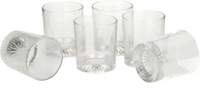 Liquor cum Cocktail Glasses, Transparent, 300 ml, Pack of 6