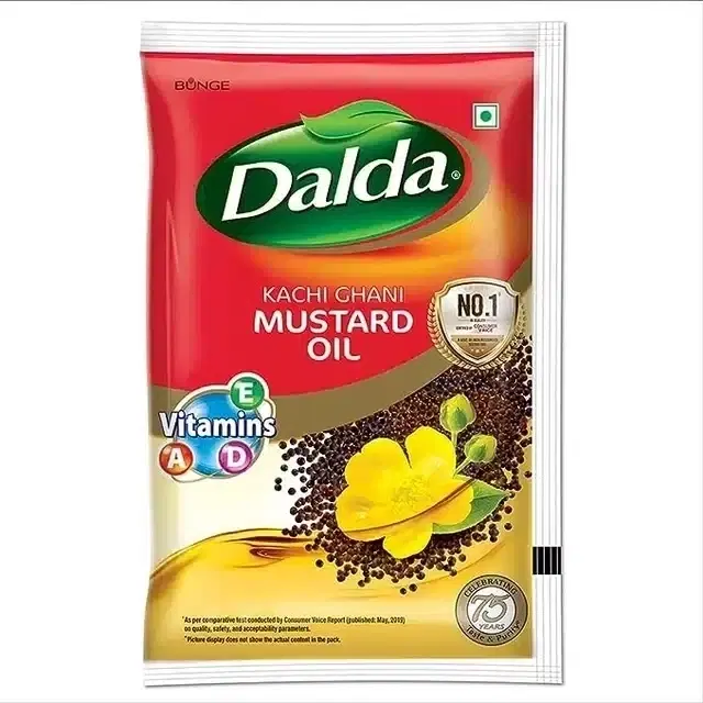 Dalda Kachi Ghani Mustard Oil 910 ml (Pouch)