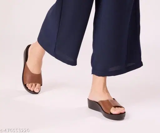 Aerowalk Wedges for Women (Brown, 6)