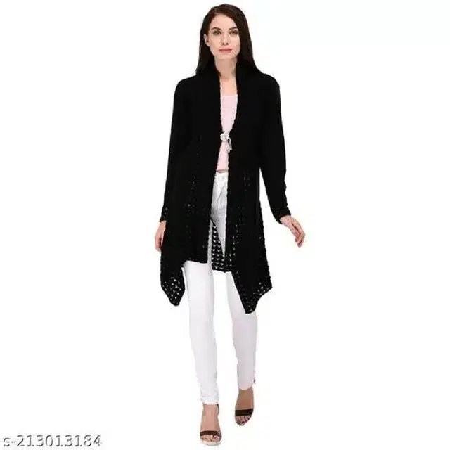 Winter Shrug for Women (Black, L)