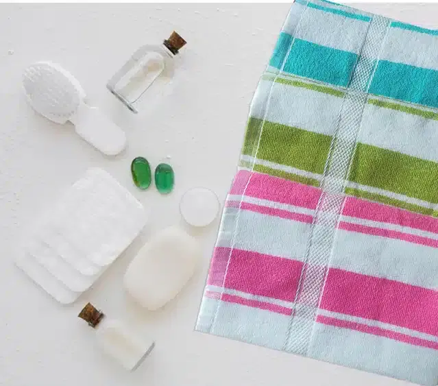 Polyblend Durable Bath Towels, Pack of 3, Multicolor, 27x54 Inches