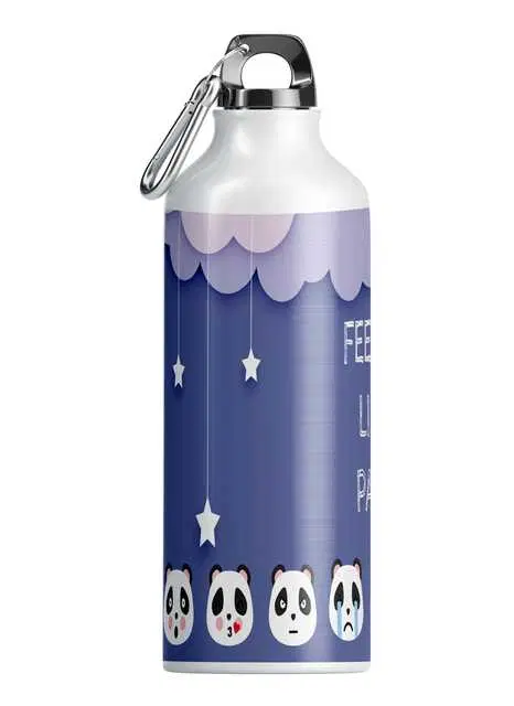 Printed Aluminium Cartoon Sipper Water Bottle for Kids, Multicolor, 600 ml, GT-437