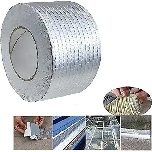 Aluminium Single Sided Self Adhesive Tape, Silver, 5 m
