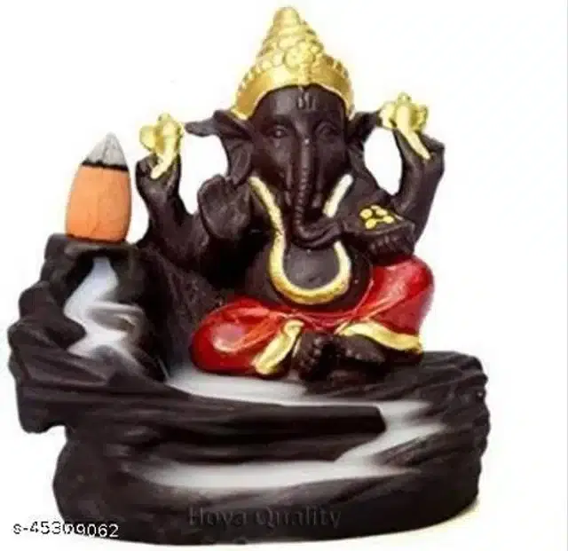 Poly Resin Ganesh Ji Idol, Black
