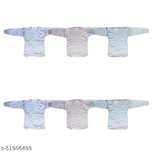 Woolen Thermal Topwear for Kids, Pack of 6 (Multicolor, 0-6 Months)