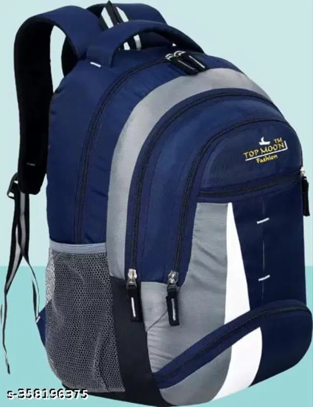 Polyester Backpack for Kids, Navy Blue, 35 L