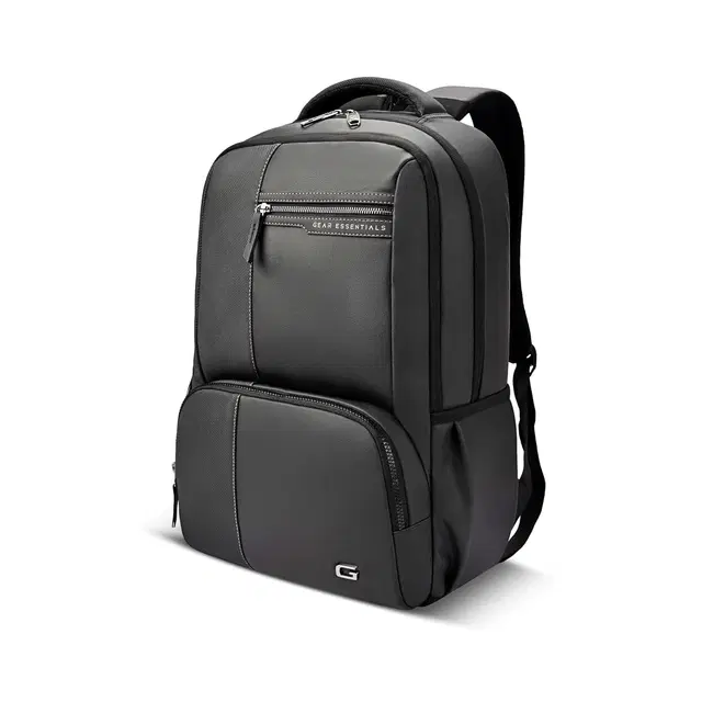 Gear Vintage 4, 29L Water Resistant Anti Theft Faux Leather Laptop Backpack for Men & Women, Black