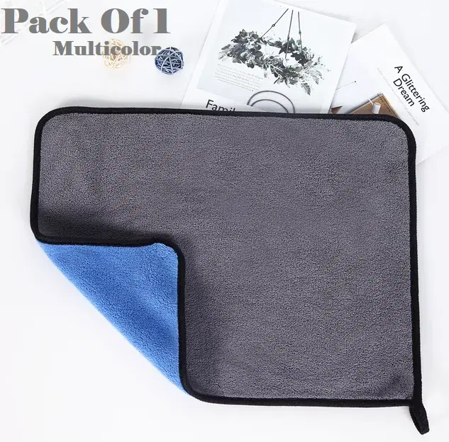 Microfiber Thick Lint & Streak-Free Multipurpose Cleaning Clothes, Multicolor, Pack of 1