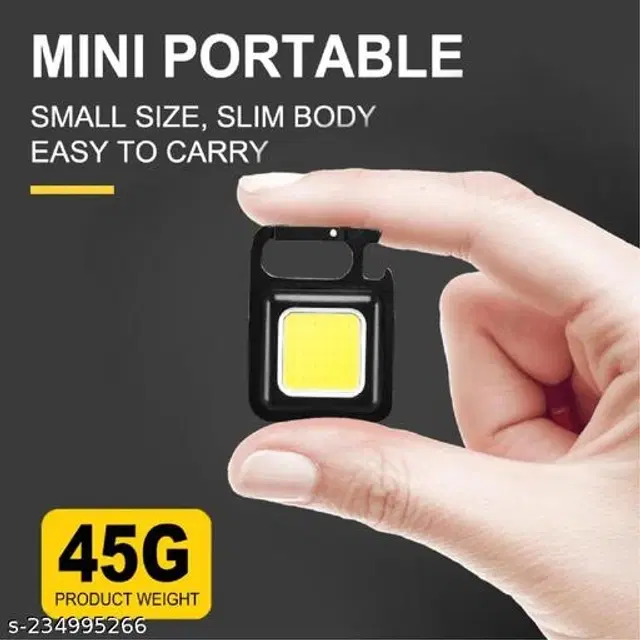 Keychain LED Light with Bottle Opener, Black