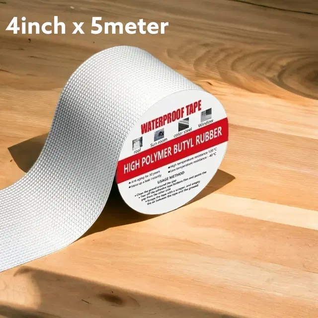 Aluminium Single Sided Self Adhesive Tape, Silver, 5 m