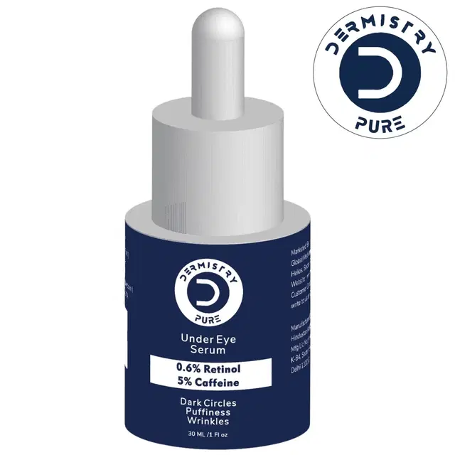 Dermistry Pure 0.6% Retinol 5% Caffeine Under Eye Serum, 30 ml