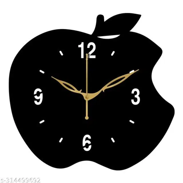 Wooden Wall Clock, Black