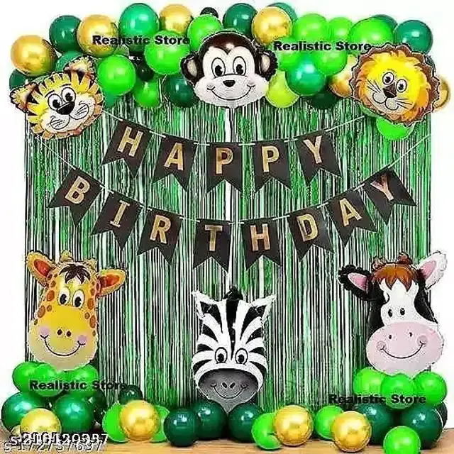 Birthday Decoration Kit, Multicolor, Pack of 52