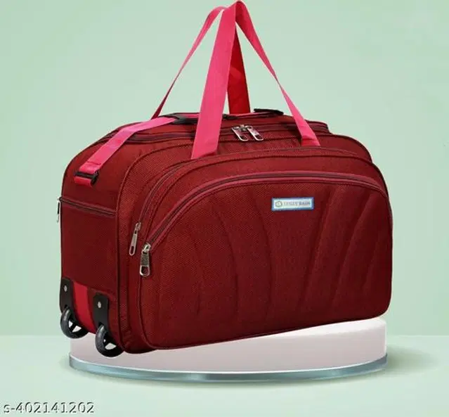 Polyester Duffel Bags, Red