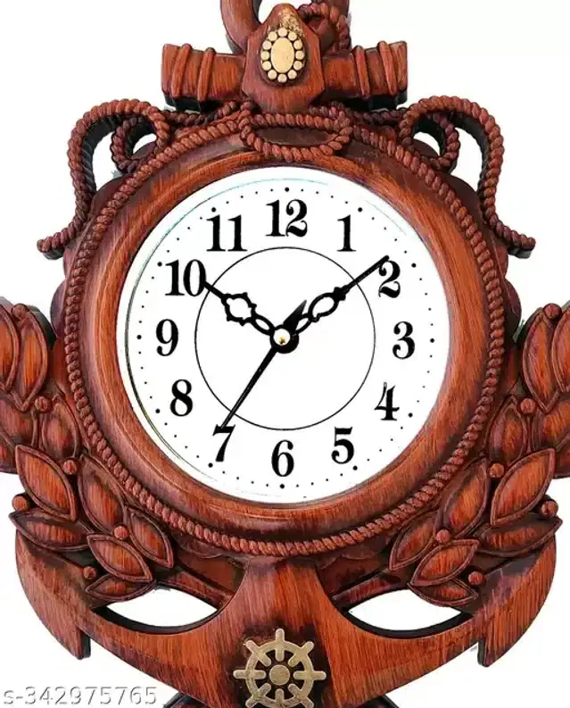 Designer Plastic Wall Clock, Tan