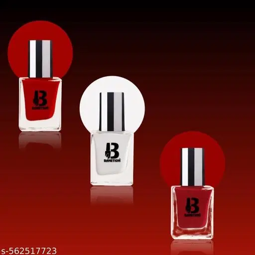 Banetion Matte Nail Polish, Multicolor, Pack of 3