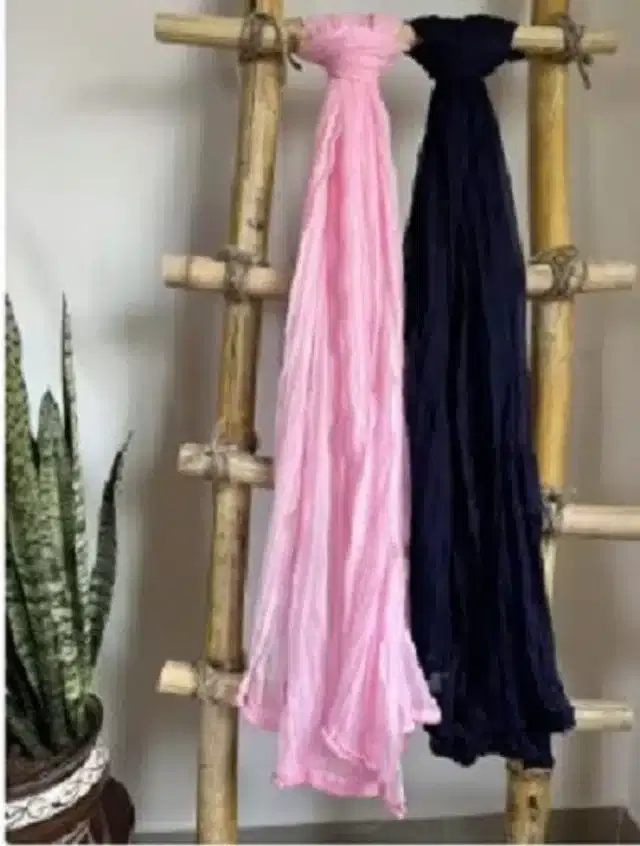 Dupatta for Women, Pack of 2 (Multicolor, 2 m)