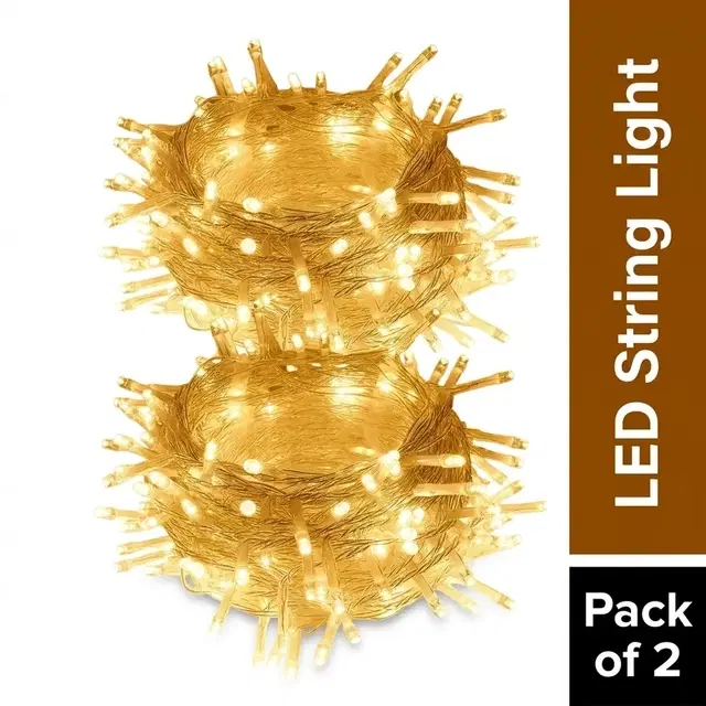 String LED Light, 11 m, Yellow/Warm Pixel [Pack of 2]