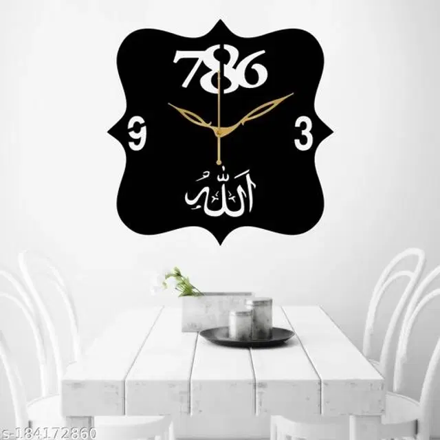 Wooden Wall Clock, Black