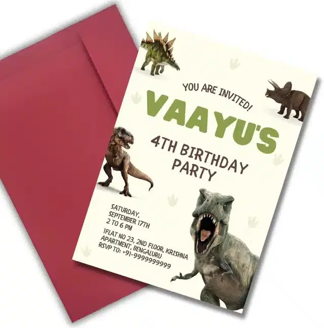 Birthday Party Greetings with Envelope, Multicolor