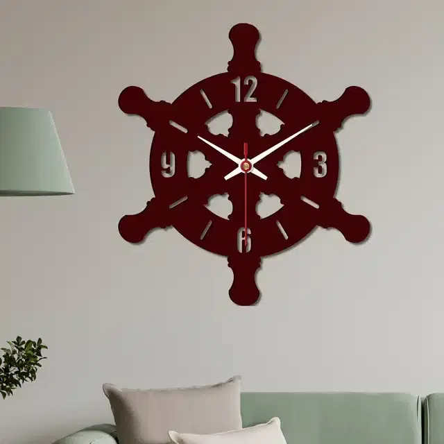 Designer Wooden Wall Clocks, Brown