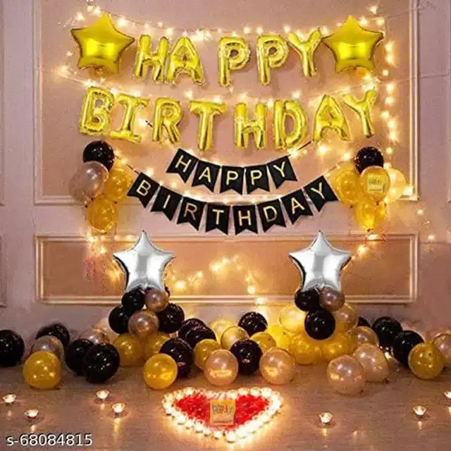 Birthday Party Decoration Kit, Multicolor, Set of 53