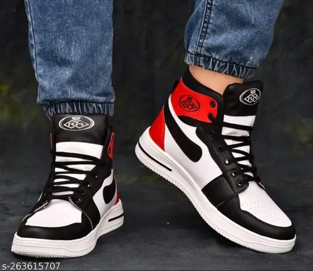 Sneakers for Men (Red & White, 10)