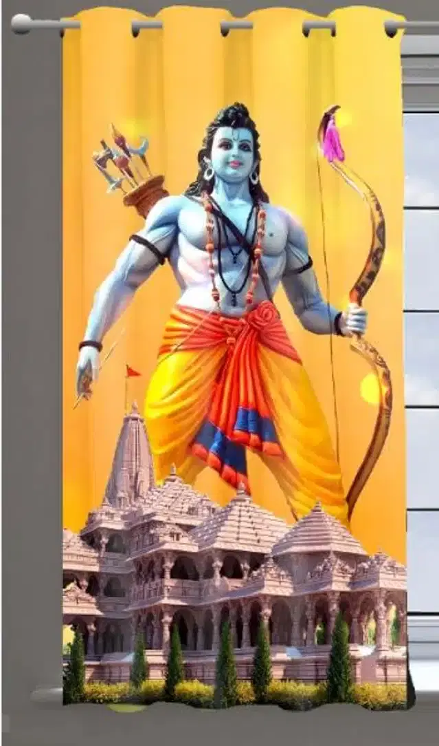 Polyester Room Darkening Window Curtain Curtain, Multicolor, 4x7 feet