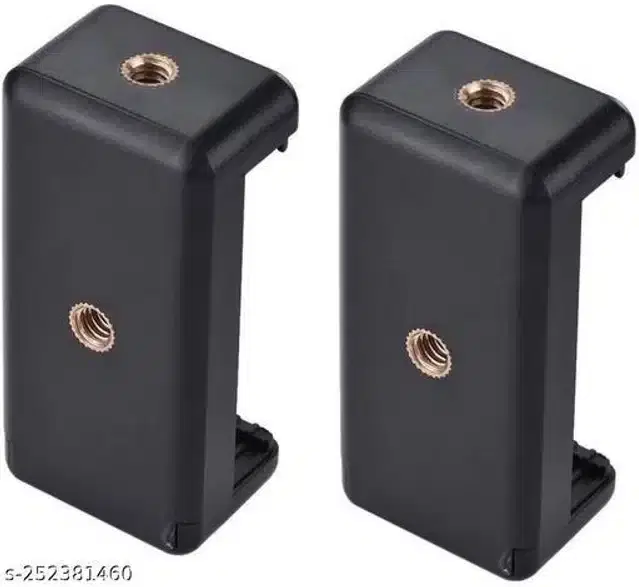 Camera Stand Clip Bracket Holder for Mobile, Black, Pack of 2