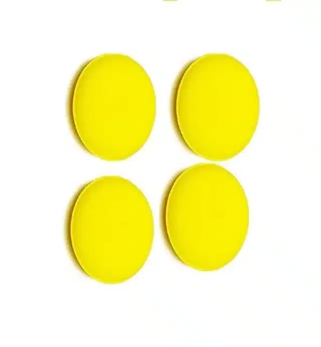 Durable Car Cleaning Sponge, Yellow, Pack of 4