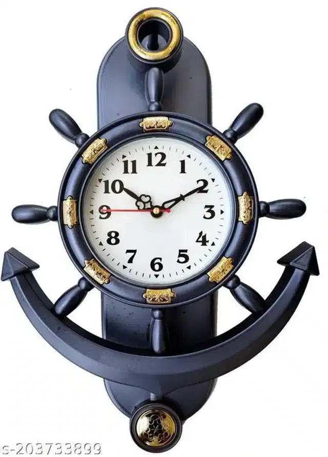 Plastic Analog Wall Clock, Multicolor