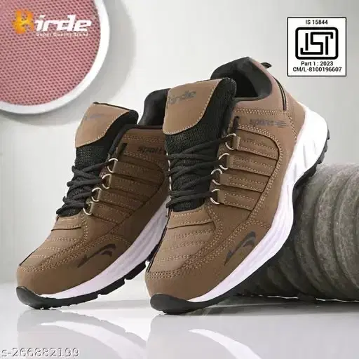 PVC Sports Shoes for Men (Brown, 6)