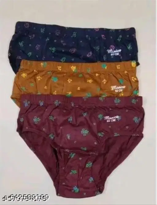 Floral Low Rise Hipster Briefs for Women, Pack of 3 (Maroon, S)