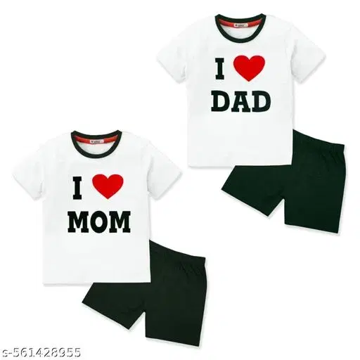 Cotton Blend Printed Clothing Set for Boys, Multicolour, Pack Of 2 (0-1 Months)