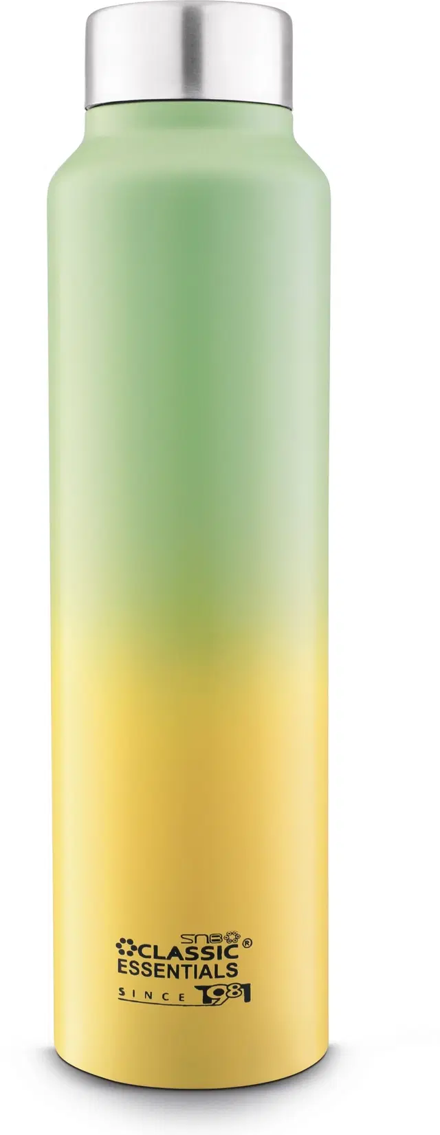 Stainless Steel Water Bottles, Green & Yellow, 1000 ml