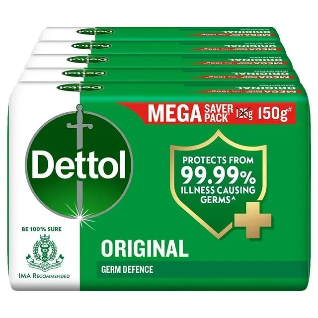Dettol Original Soap 5X150 g (Pack Of 5)