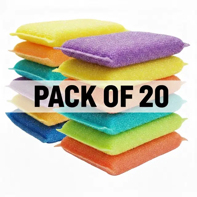  Foam Scrub Pad, Assorted, Pack of 20