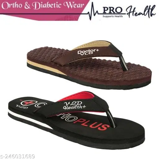 Flipflop for Women, Black, Pack of 2, Pack of 2 (8)