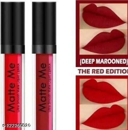 Red and Maroon High Defination Smudge proof Waterproof Long lasting Liquid matte Lipstick