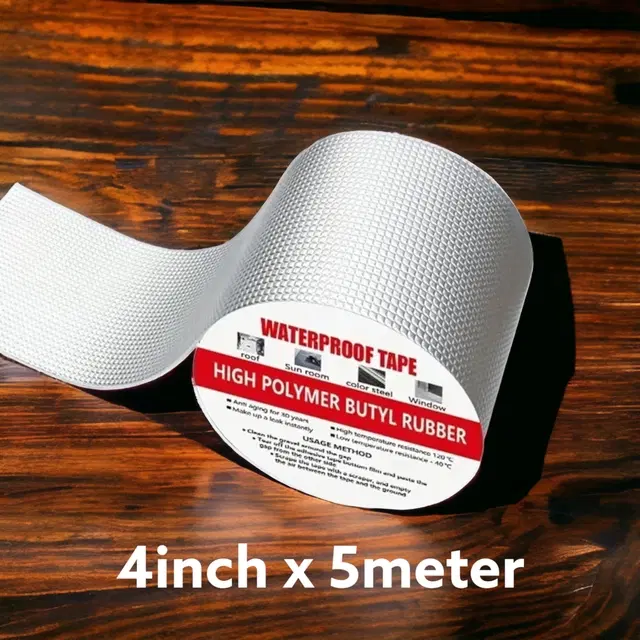 Aluminium Single Sided Self Adhesive Tape, Silver, 5 m