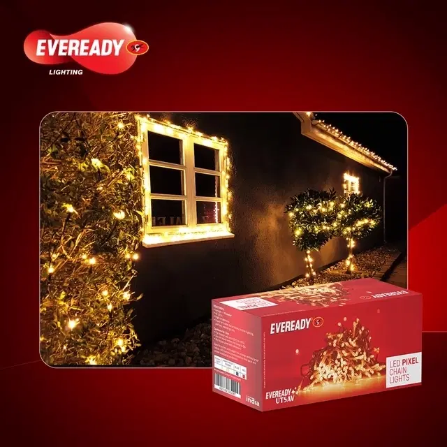 Eveready Pixel 72 Led Ladi | Decorative and Festive Lighting | High Brightness | Bis Approved | Made in India | Warm White - 15 Meter