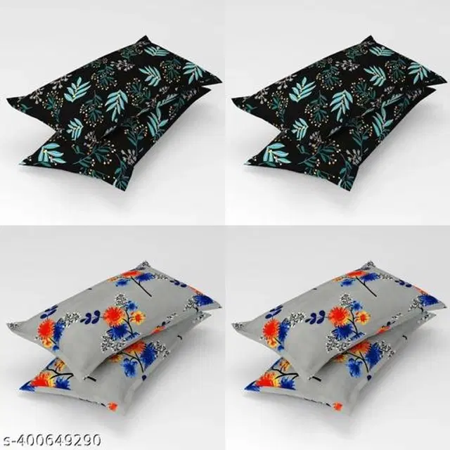 Cotton Pillow Covers, Multicolor, 17x27 inches, Pack of 8