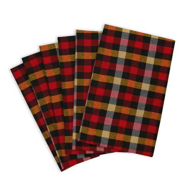 E-Retailer® Multipurpose Cotton Kitchen Napkins For Home Cleaning, Pack Of 6, Yellow, 46X46 cm, ST117