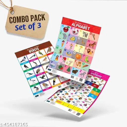 Bookford Publications My Small Chart – Transport & Tables | Set of 2 Educational Charts for Kids | Fun Learning Tools for Toddlers and Preschoolers